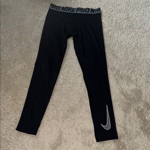 Nike Pro Kids Black Sport Leggings Boys XL
